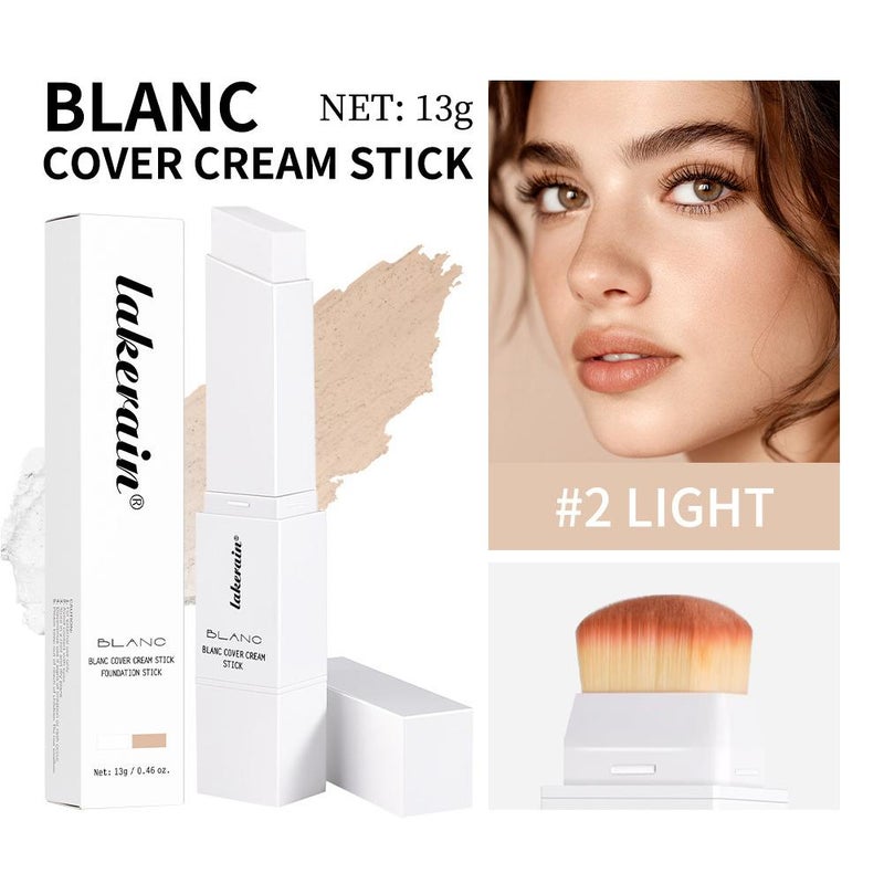 Lakerain 2-in-1 Color-Changing Foundation Stick: Hydrating, lightweight, and long-lasting without creasing.